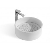 15-3/4-Inch Stone Resin Solid Surface Round Bathroom Vessel Sink